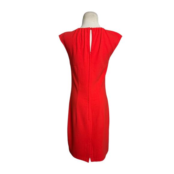 H&M strawberry red sleeveless sheath dress size 8 - Picture 7 of 15